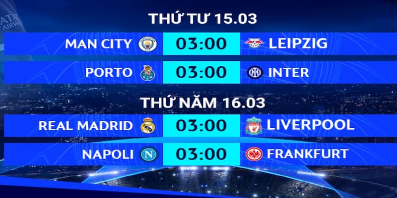 Lịch thi đấu bóng đá hiện đại